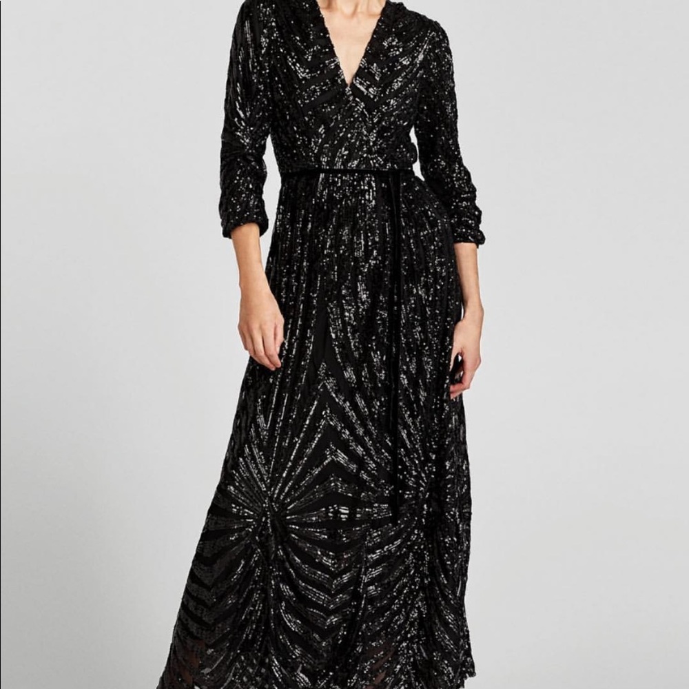 Zara maxi sequin size medium dress